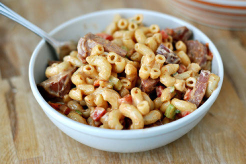 Fresh Tomato Smoked Sausage Pasta Salad